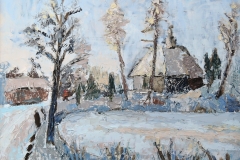 "Renko joulukuu" öljyvärimaalaus, 2022